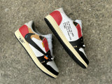 Authentic Travis Scott x OFF-WHITE x Air Jordan 1 Low Black/White/Red
