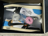 Authentic Travis Scott x OFF-WHITE x Air Jordan 1 Low Black/White/Blue