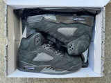 Authentic Air Jordan 5 All Black
