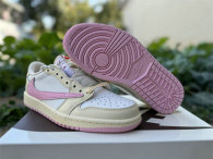 Authentic Travis Scott x Air Jordan 1 Low Shy Pink/Sail