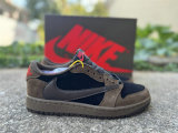 Authentic Travis Scott x Air Jordan 1 Low Brown/Black