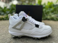 Authentic Air Jordan 4 Retro TD White/Grey/Black