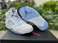 Authentic Air Jordan 5 Black/White/Silver