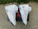 Authentic Air Jordan 5 Black/White/Silver
