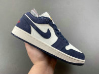 Authentic Air Jordan 1 Low GS Obsidian Suede