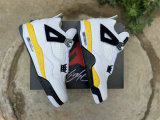 Authentic Air Jordan 4 WMNS White/Black/Yellow