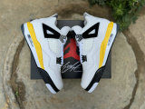 Authentic Air Jordan 4 WMNS White/Black/Yellow