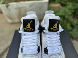 Authentic Air Jordan 4 WMNS White/Black/Yellow