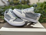Authentic Air Jordan 1 Low OG GS Grey/White/Green