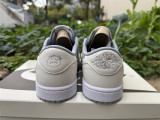 Authentic Air Jordan 1 Low OG GS Grey/White/Green