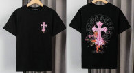 Chrome Hearts Short Round Collar T-shirt M-XXL (1)