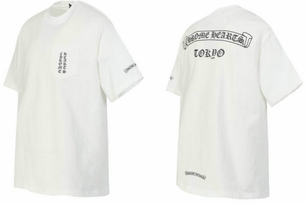 Chrome Hearts Short Round Collar T-shirt S-XL (56)