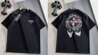 Chrome Hearts Short Round Collar T-shirt S-XXL (33)