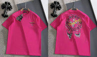 Chrome Hearts Short Round Collar T-shirt S-XXL (32)