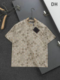 LV Short Round Collar T-shirt S-XL (1)