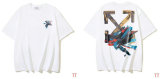 OFF-WHITE short round collar T-shirt S-XL (286)