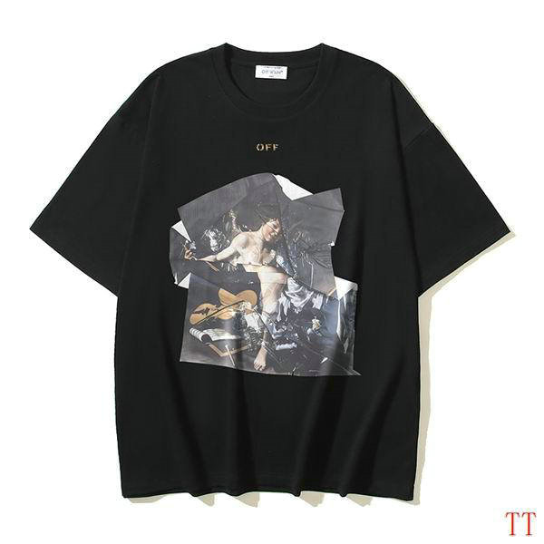 OFF-WHITE short round collar T-shirt S-XL (251)