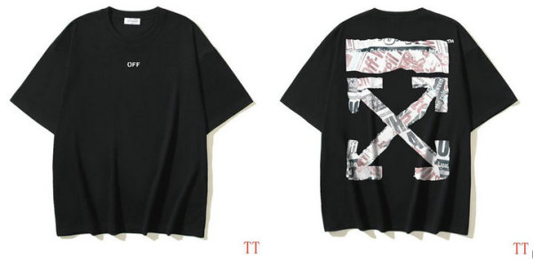 OFF-WHITE short round collar T-shirt S-XL (259)