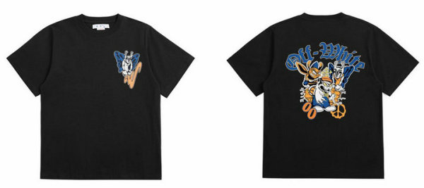 OFF-WHITE short round collar T-shirt XS-XL (1)
