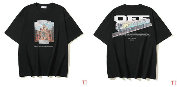OFF-WHITE short round collar T-shirt S-XL (290)