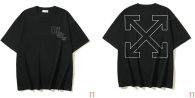 OFF-WHITE short round collar T-shirt S-XL (273)