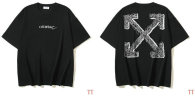 OFF-WHITE short round collar T-shirt S-XL (279)