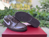 Authentic Air Jordan 1 Low OG Chocolate/Pink Foam