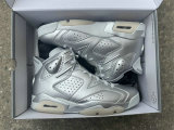Authentic PSG x Air Jordan 6 “Metallic Silver”