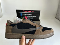 Authentic Travis Scott x Air Jordan 1 Low Brown/Black