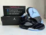 Authentic Air Jordan 5 Black/University Blue