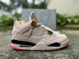 Authentic Air Jordan 4 WMNS Beige/Pink/Gold