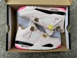 Authentic Air Jordan 4 WMNS Beige/Pink/Gold