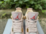Authentic Air Jordan 4 WMNS Beige/Pink/Gold