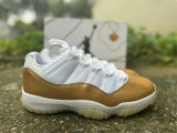 Authentic Air Jordan 11 GS Gold/White