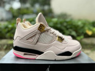 Authentic Air Jordan 4 WMNS Beige/Pink/Gold