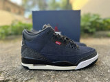 Authentic Levi's x Air Jordan 3 Denim