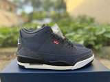 Authentic Levi's x Air Jordan 3 Denim