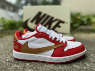Authentic Air Jordan 1 Low Gold/Red