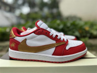 Authentic Air Jordan 1 Low GS Gold/Red