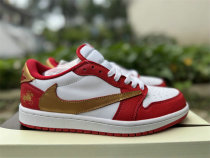Authentic Air Jordan 1 Low GS Gold/Red