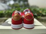 Authentic Air Jordan 1 Low Gold/Red