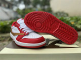 Authentic Air Jordan 1 Low Gold/Red
