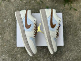 Authentic Air Jordan 1 Low Bydrgen Blue/Sail