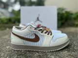 Authentic Air Jordan 1 Low Bydrgen Blue/Sail