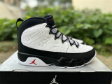 Authentic Air Jordan 9 White Black Red