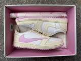 Authentic Travis Scott x Air Jordan 1 Low Shy Pink/Sail