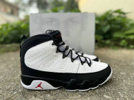 Authentic Air Jordan 9 White Black Red
