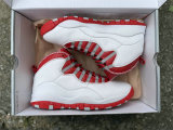 Authentic Air Jordan 10 Retro OG Steel White/Red