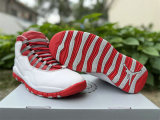 Authentic Air Jordan 10 Retro OG Steel White/Red