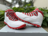 Authentic Air Jordan 10 Retro OG Steel White/Red